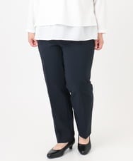 OLLBD23139 eur3(エウルキューブ) 【大きいサイズ/11号サイズあり/洗える/セットアップ対応】Wクロスストレートパンツ ネイビー(57)