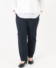 OLLBD23139 eur3(エウルキューブ) 【大きいサイズ/11号サイズあり/洗える/セットアップ対応】Wクロスストレートパンツ ネイビー(57)