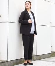 OLLBD23139 eur3(エウルキューブ) 【大きいサイズ/11号サイズあり/洗える/セットアップ対応】Wクロスストレートパンツ ブラック(94)