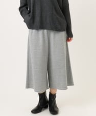 OLLBD28109 eur3(エウルキューブ) 【大きいサイズ】ジャージーキュロットパンツ ライトグレー(91)