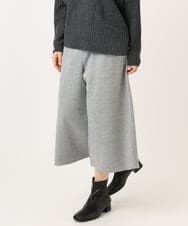OLLBD28109 eur3(エウルキューブ) 【大きいサイズ】ジャージーキュロットパンツ ライトグレー(91)