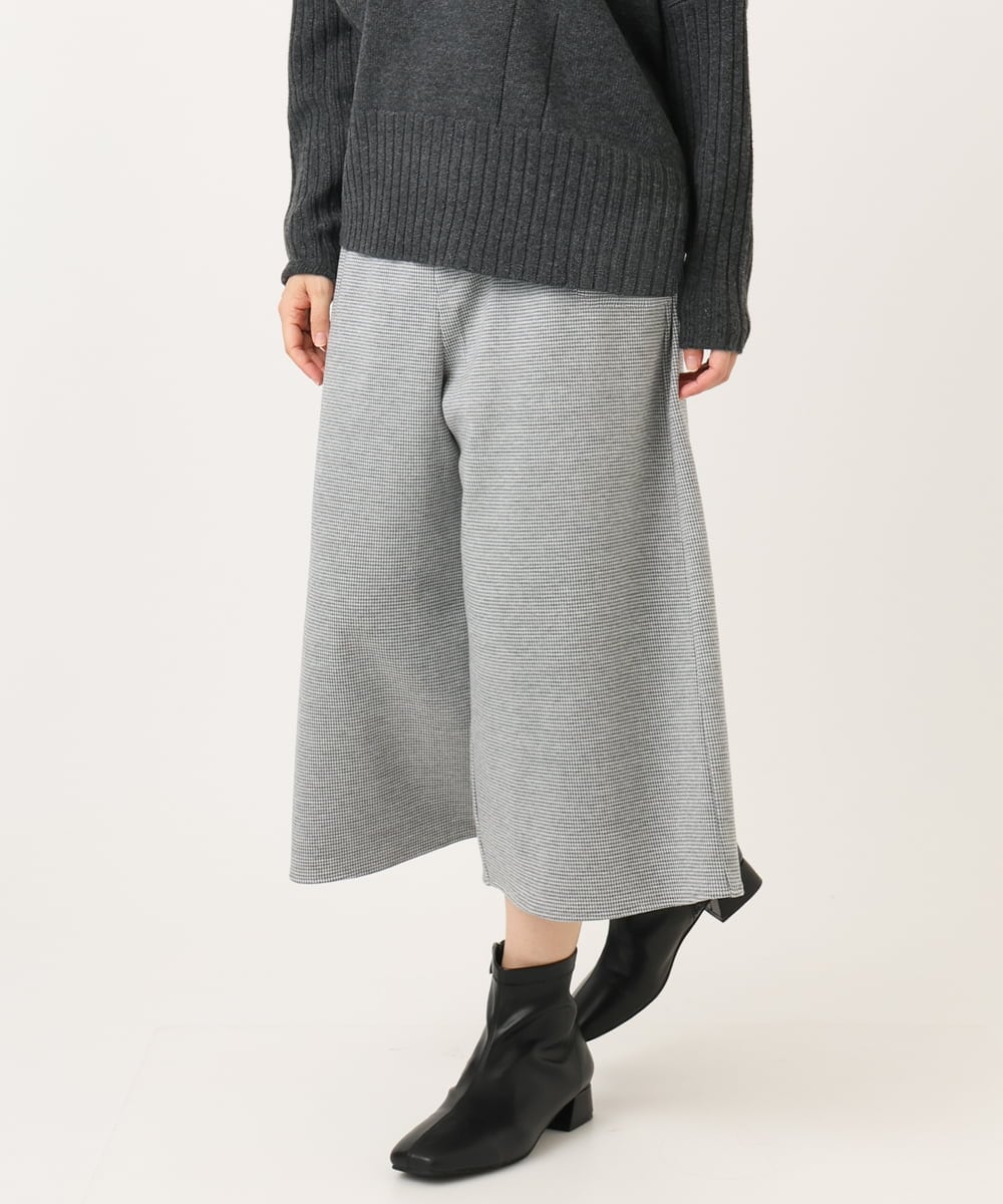 OLLBD28109 eur3(エウルキューブ) 【大きいサイズ】ジャージーキュロットパンツ ライトグレー(91)