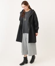 OLLBD28109 eur3(エウルキューブ) 【大きいサイズ】ジャージーキュロットパンツ ライトグレー(91)