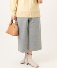 OLLBD28109 eur3(エウルキューブ) 【大きいサイズ】ジャージーキュロットパンツ ライトグレー(91)