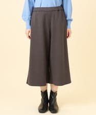 OLLBD28109 eur3(エウルキューブ) 【大きいサイズ】ジャージーキュロットパンツ ダークグレー(93)