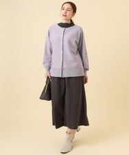 OLLBD28109 eur3(エウルキューブ) 【大きいサイズ】ジャージーキュロットパンツ ダークグレー(93)