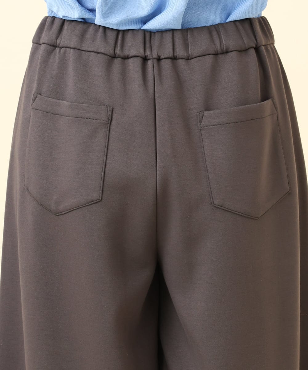 OLLBD28109 eur3(エウルキューブ) 【大きいサイズ】ジャージーキュロットパンツ ダークグレー(93)