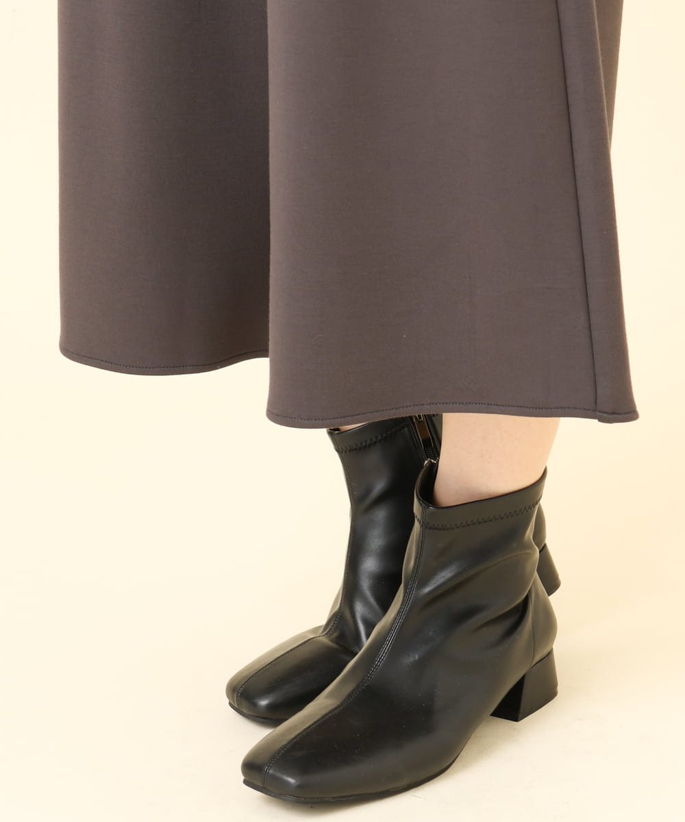OLLBD28109 eur3(エウルキューブ) 【大きいサイズ】ジャージーキュロットパンツ ダークグレー(93)