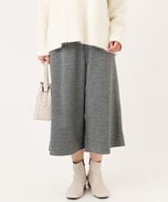 OLLBD28109 eur3(エウルキューブ) 【大きいサイズ】ジャージーキュロットパンツ ブラック(94)