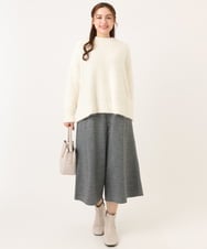 OLLBD28109 eur3(エウルキューブ) 【大きいサイズ】ジャージーキュロットパンツ ブラック(94)
