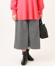 OLLBD28109 eur3(エウルキューブ) 【大きいサイズ】ジャージーキュロットパンツ ブラック(94)