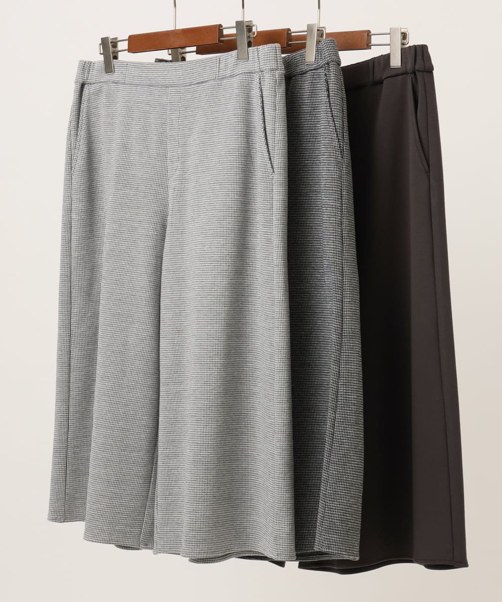 OLLBD28109 eur3(エウルキューブ) 【大きいサイズ】ジャージーキュロットパンツ ブラック(94)