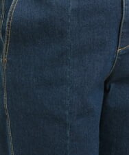 OLLBS27090 eur3(エウルキューブ) 【大きいサイズ】センター切替ワイドデニム ネイビー(57)