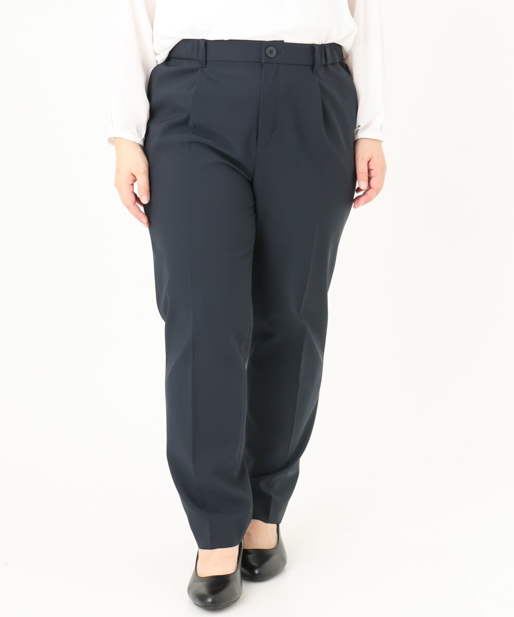 OLLDA01139 eur3(エウルキューブ) 【大きいサイズ/11号サイズあり/セットアップ対応】Wクロスストレッチテーパードパンツ ネイビー(57)