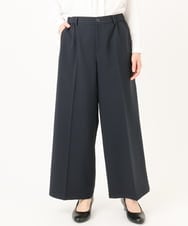 OLLDD05139 eur3(エウルキューブ) 【大きいサイズ/11号サイズあり/洗える/セットアップ対応】Wクロスワイドパンツ ネイビー(57)