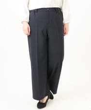 OLLDD05139 eur3(エウルキューブ) 【大きいサイズ/11号サイズあり/洗える/セットアップ対応】Wクロスワイドパンツ ネイビー(57)