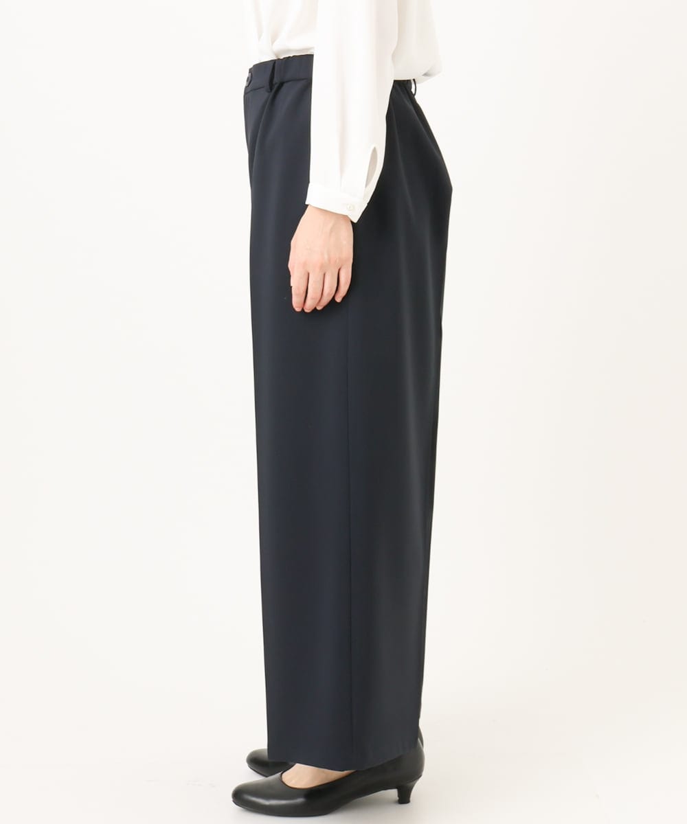 OLLDD05139 eur3(エウルキューブ) 【大きいサイズ/11号サイズあり/洗える/セットアップ対応】Wクロスワイドパンツ ネイビー(57)