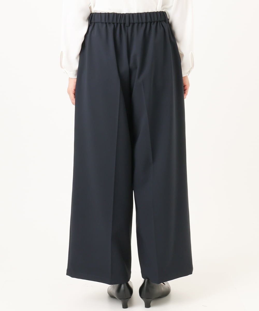 OLLDD05139 eur3(エウルキューブ) 【大きいサイズ/11号サイズあり/洗える/セットアップ対応】Wクロスワイドパンツ ネイビー(57)