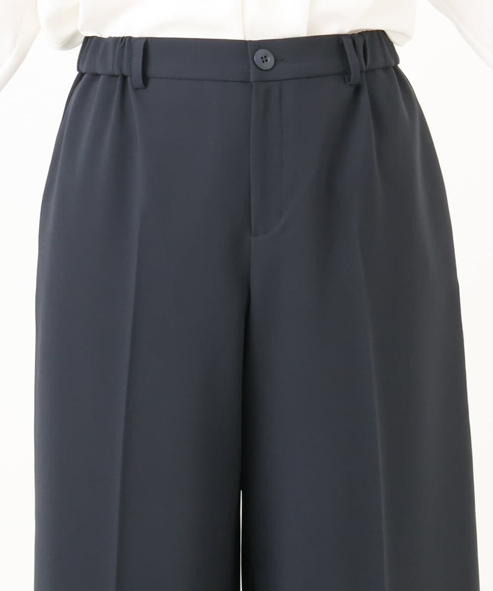 OLLDD05139 eur3(エウルキューブ) 【大きいサイズ/11号サイズあり/洗える/セットアップ対応】Wクロスワイドパンツ ネイビー(57)