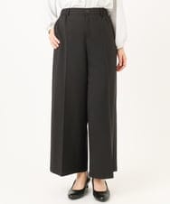 OLLDD05139 eur3(エウルキューブ) 【大きいサイズ/11号サイズあり/洗える/セットアップ対応】Wクロスワイドパンツ ブラック(94)