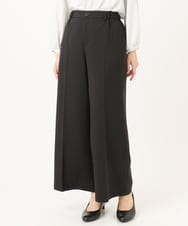 OLLDD05139 eur3(エウルキューブ) 【大きいサイズ/11号サイズあり/洗える/セットアップ対応】Wクロスワイドパンツ ブラック(94)