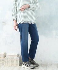 OLLDD13099 eur3(エウルキューブ) 【大きいサイズ】ゆるフィットデニム ライトブルー(50)