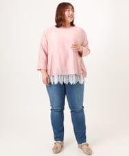 OLLDD13099 eur3(エウルキューブ) 【大きいサイズ】ゆるフィットデニム ライトブルー(50)