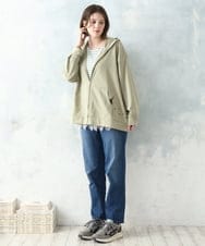 OLLDD13099 eur3(エウルキューブ) 【大きいサイズ】ゆるフィットデニム ライトブルー(50)