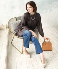 OLLDD13099 eur3(エウルキューブ) 【大きいサイズ】ゆるフィットデニム ライトブルー(50)