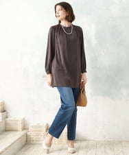 OLLDD13099 eur3(エウルキューブ) 【大きいサイズ】ゆるフィットデニム ライトブルー(50)