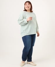 OLLDD13099 eur3(エウルキューブ) 【大きいサイズ】ゆるフィットデニム ネイビー(57)