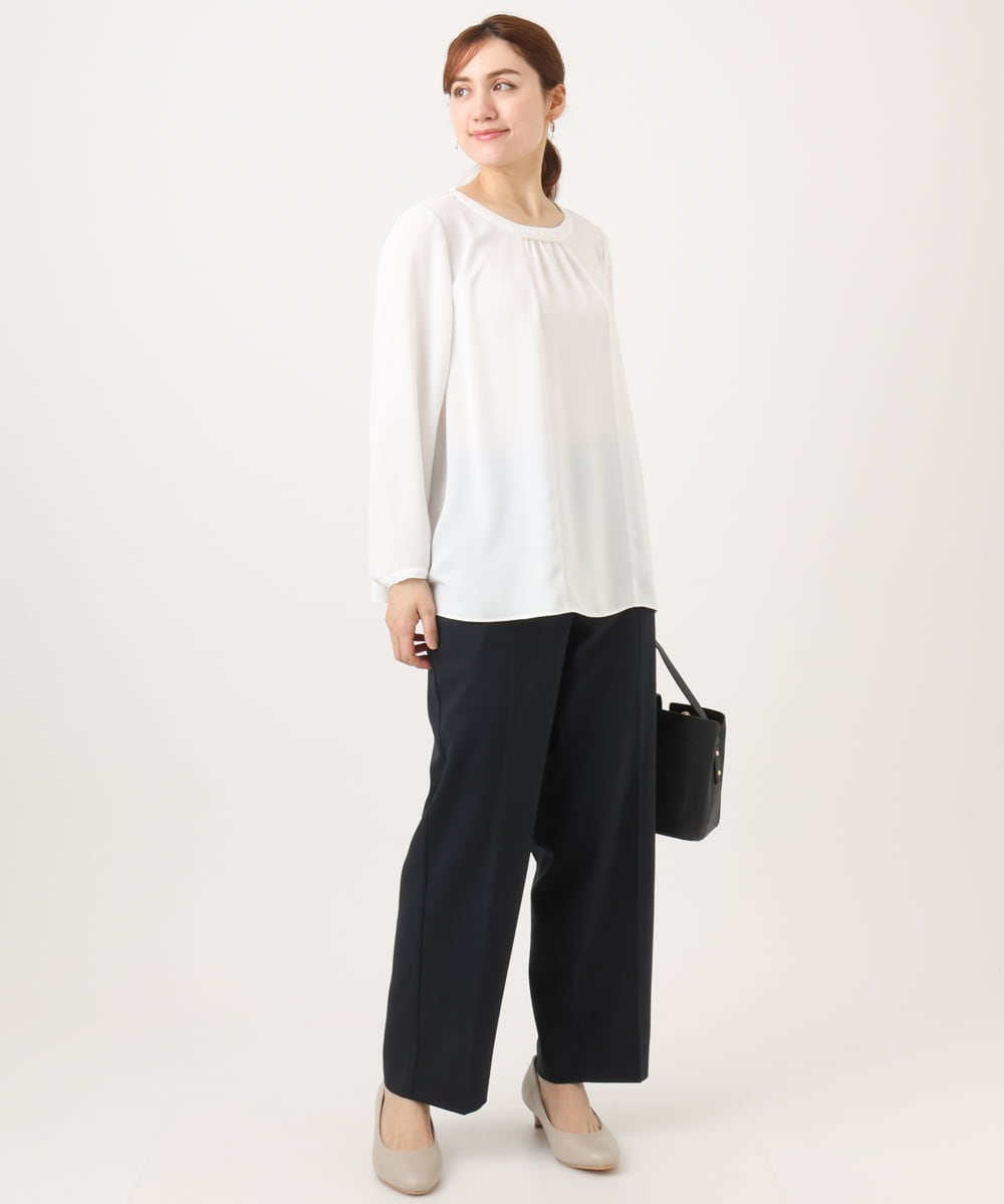 OLLED03139 eur3(エウルキューブ) 【大きいサイズ/11号サイズあり/セットアップ可能】ストレッチセンタープレスパンツ ネイビー
