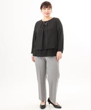 OLLED03139 eur3(エウルキューブ) 【大きいサイズ/11号サイズあり/セットアップ可能】ストレッチセンタープレスパンツ グレー
