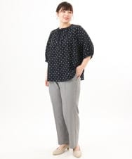 OLLED03139 eur3(エウルキューブ) 【大きいサイズ/11号サイズあり/セットアップ可能】ストレッチセンタープレスパンツ グレー