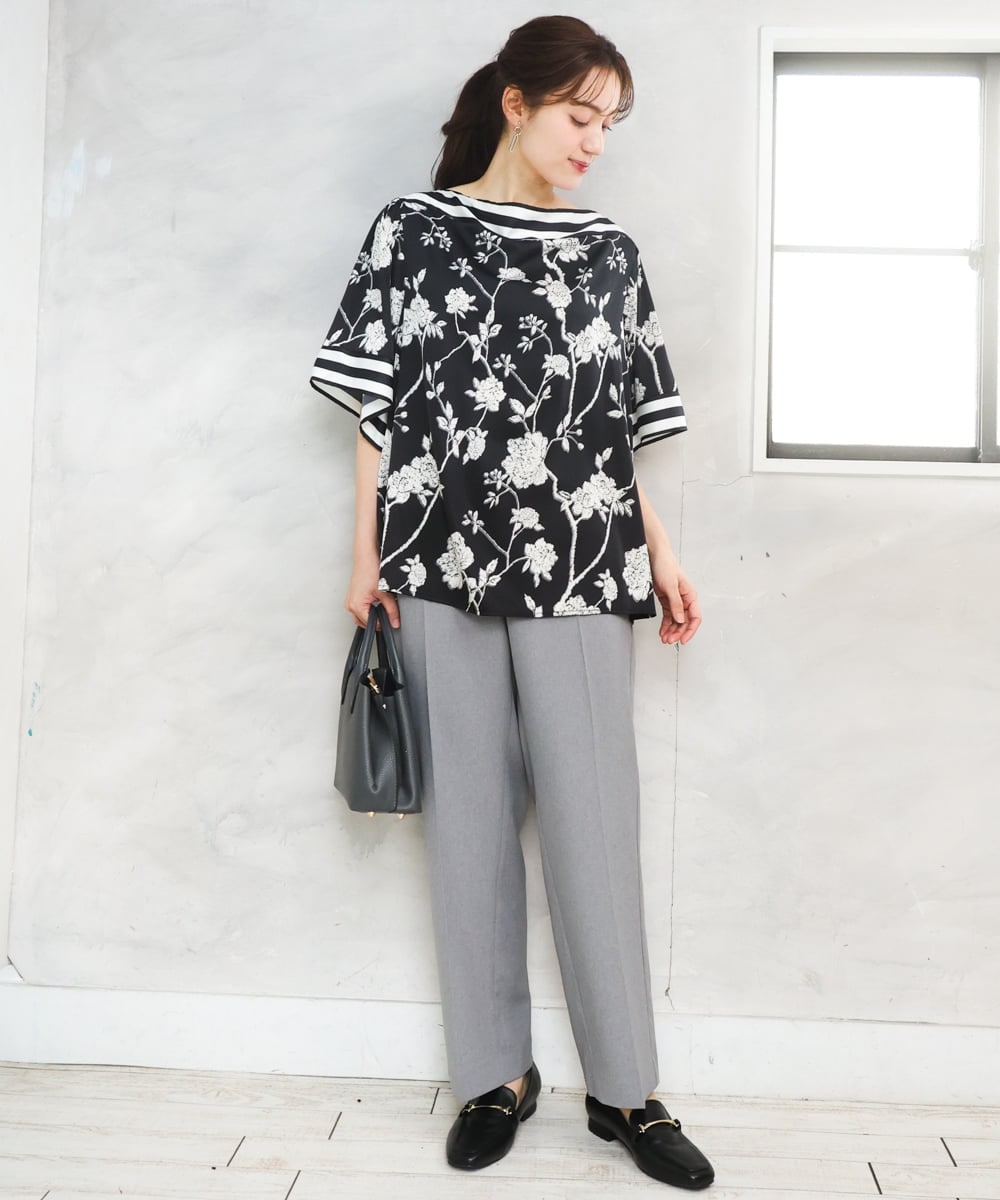 OLLED03139 eur3(エウルキューブ) 【大きいサイズ/11号サイズあり/セットアップ可能】ストレッチセンタープレスパンツ グレー