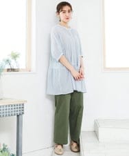 OLLED06099 eur3(エウルキューブ) 【大きいサイズ】ストレッチベイカーパンツ カーキ