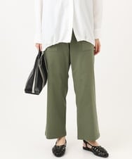 OLLED06099 eur3(エウルキューブ) 【大きいサイズ】ストレッチベイカーパンツ カーキ