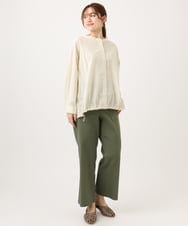 OLLED06099 eur3(エウルキューブ) 【大きいサイズ】ストレッチベイカーパンツ カーキ