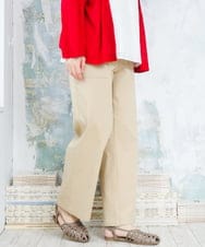 OLLED06099 eur3(エウルキューブ) 【大きいサイズ】ストレッチベイカーパンツ ベージュ