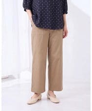 OLLED06099 eur3(エウルキューブ) 【大きいサイズ】ストレッチベイカーパンツ モカ