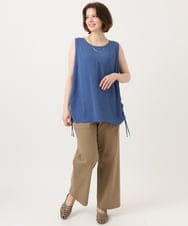 OLLED06099 eur3(エウルキューブ) 【大きいサイズ】ストレッチベイカーパンツ モカ