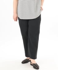 OLLED06099 eur3(エウルキューブ) 【大きいサイズ】ストレッチベイカーパンツ ブラック