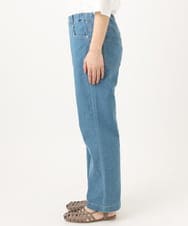 OLLED07109 eur3(エウルキューブ) 【大きいサイズ】ストレッチストレートデニム ライトブルー