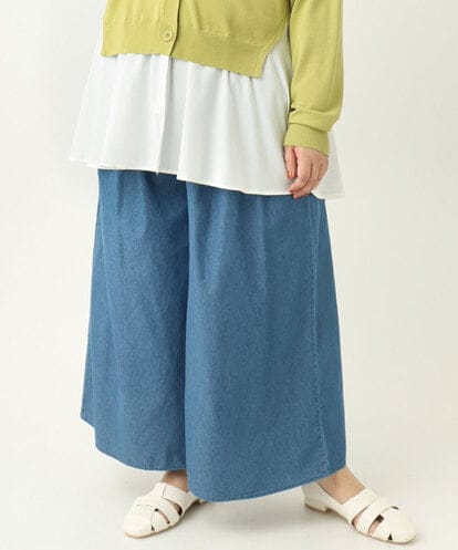 OLLFA02099 eur3 【大きいサイズ】ライトデニムワイドパンツ