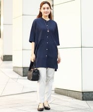 OLLFA11089 eur3(エウルキューブ) 【大きいサイズ】さらさらストレッチストレートパンツ グレージュ(89)