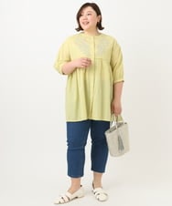 OLLFA33089 eur3(エウルキューブ) 【大きいサイズ/接触冷感】ストレッチデニムパンツ ブルー(55)