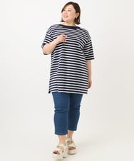 OLLFA33089 eur3(エウルキューブ) 【大きいサイズ/接触冷感】ストレッチデニムパンツ ブルー(55)
