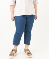 OLLFA33089 eur3(エウルキューブ) 【大きいサイズ/接触冷感】ストレッチデニムパンツ ブルー(55)