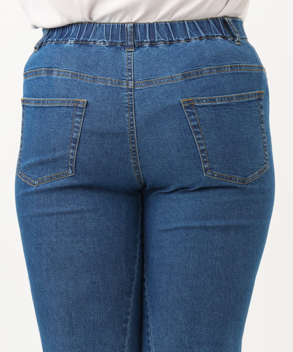 OLLFA33089 eur3(エウルキューブ) 【大きいサイズ/接触冷感】ストレッチデニムパンツ ブルー(55)
