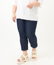 OLLFA33089 eur3(エウルキューブ) 【大きいサイズ/接触冷感】ストレッチデニムパンツ ネイビー(57)
